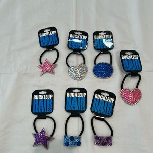 Hair ties with rhinestones- 7 different ones